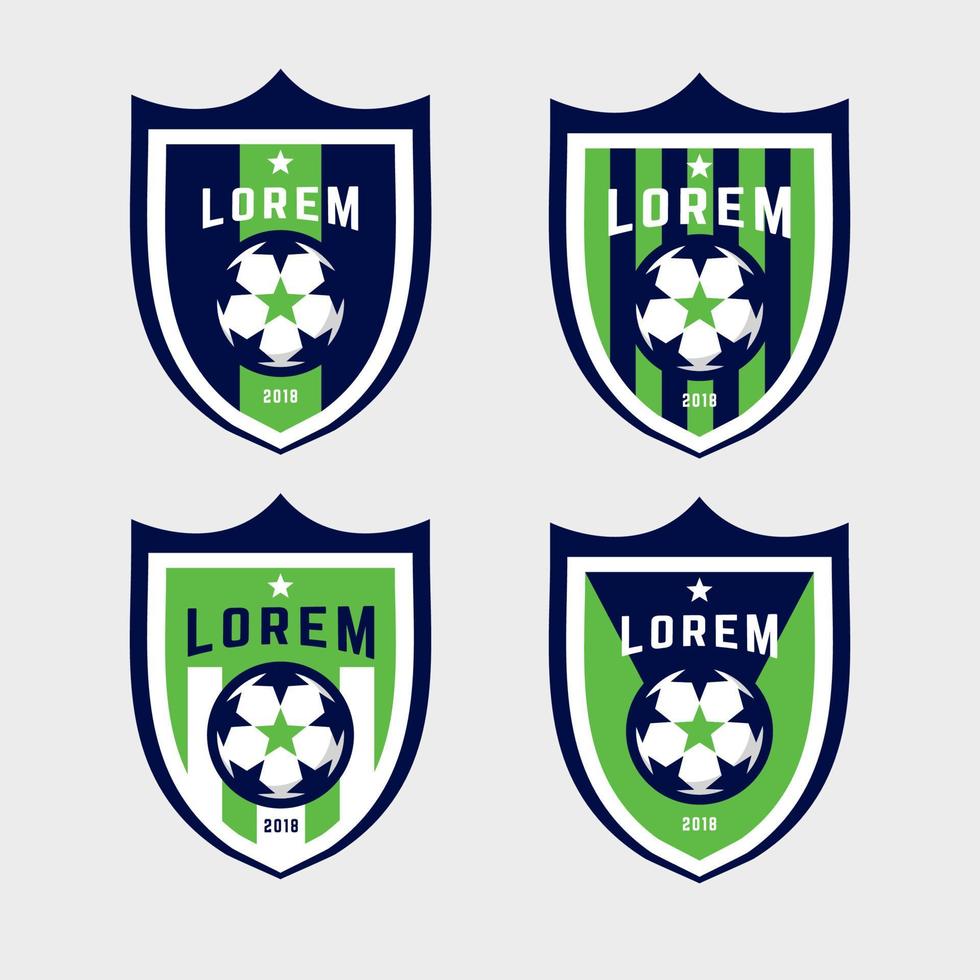 conjunto de insignias de logotipo de fútbol. bueno para el equipo de fútbol y otros equipos deportivos. vector