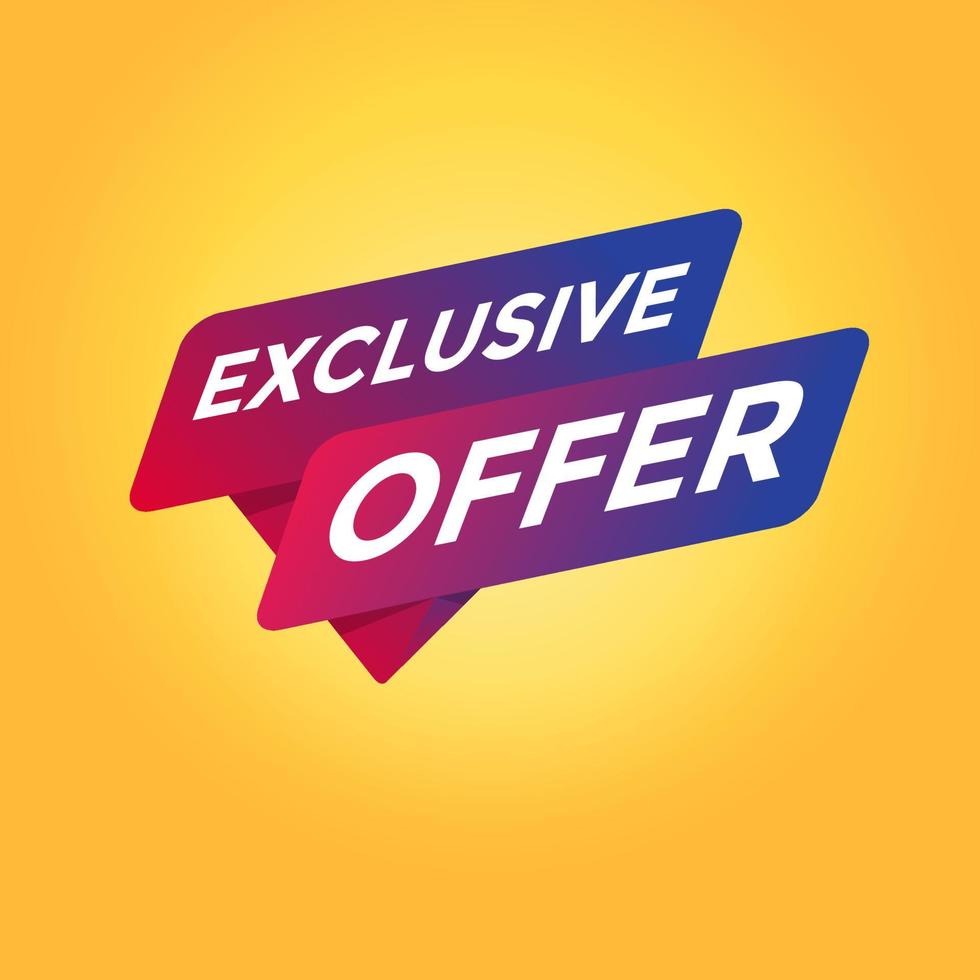 Exclusive Offer tag sign. 3589756 Vector Art at Vecteezy