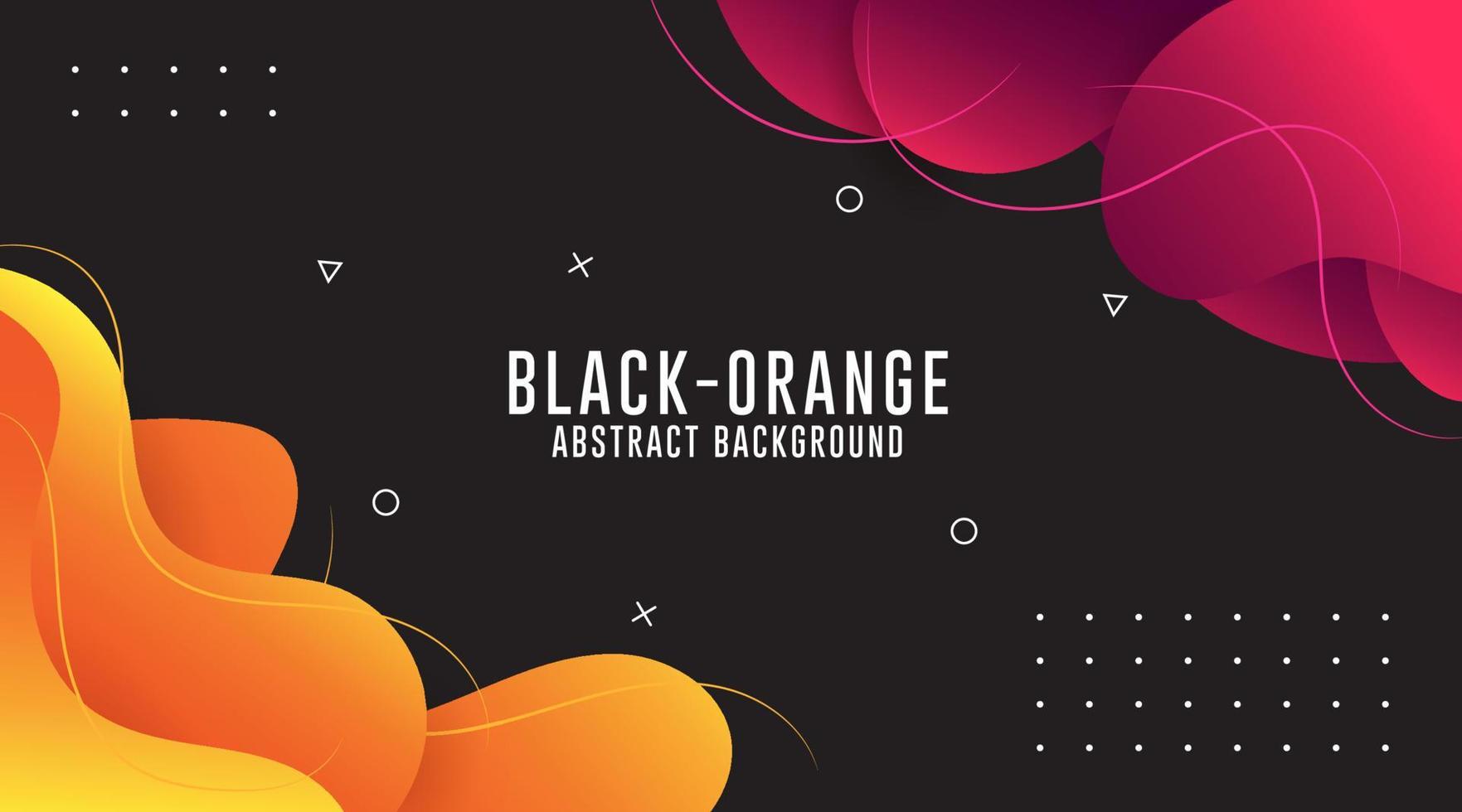 Black and Orange Background, Gradient Abstract Background, Full color abstract background vector