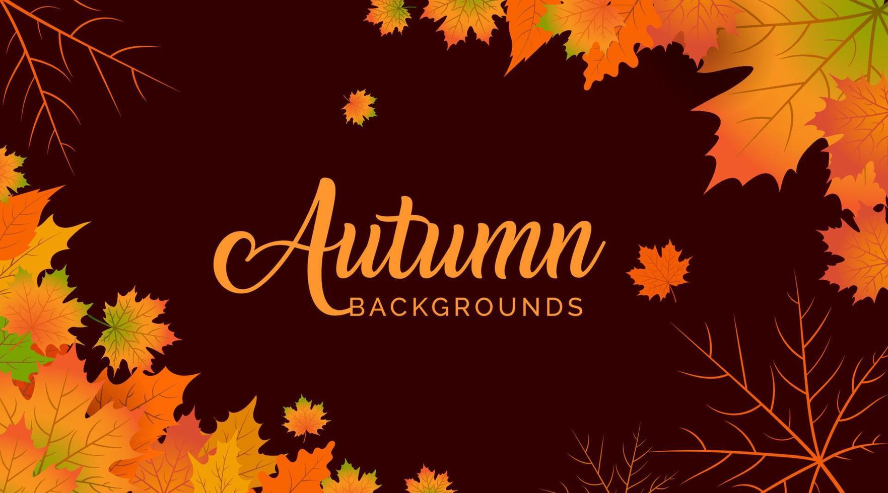 Autumn Background, Autumn leaves Background, Autumn Banner Backgrounds vector