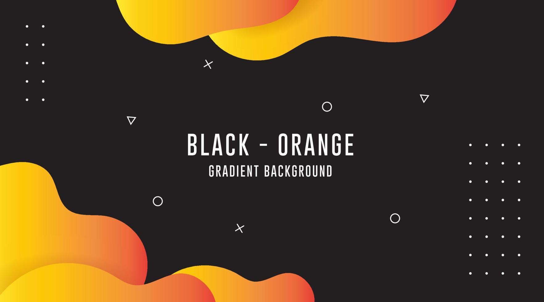 Black and Orange Background, Gradient Abstract Background, Full color abstract background vector