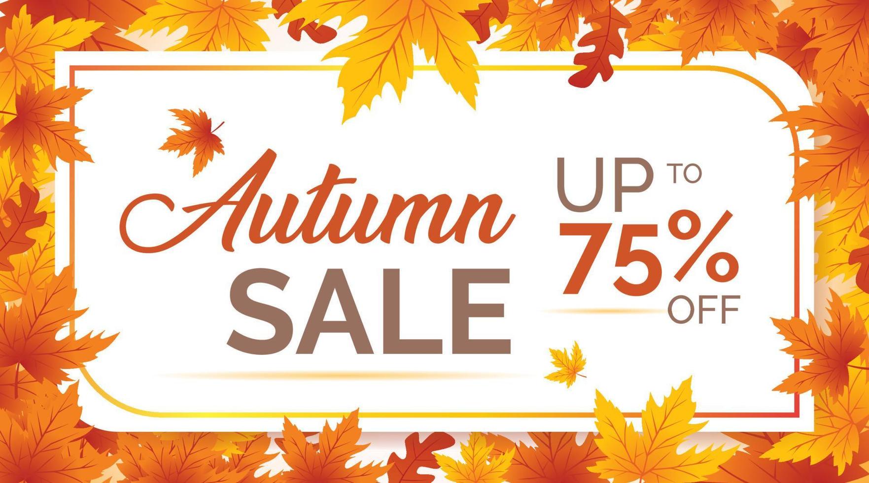 Autumn Sale Banner, Autumn Season background, Autumn Sale Background vector