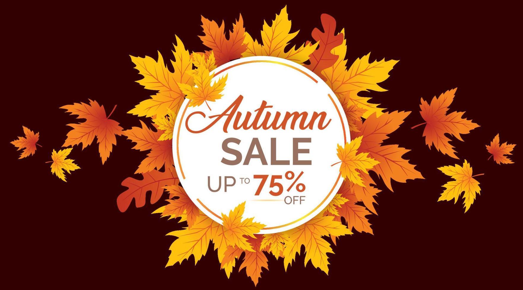 Autumn Sale Banner, Autumn Season background, Autumn Sale Background vector