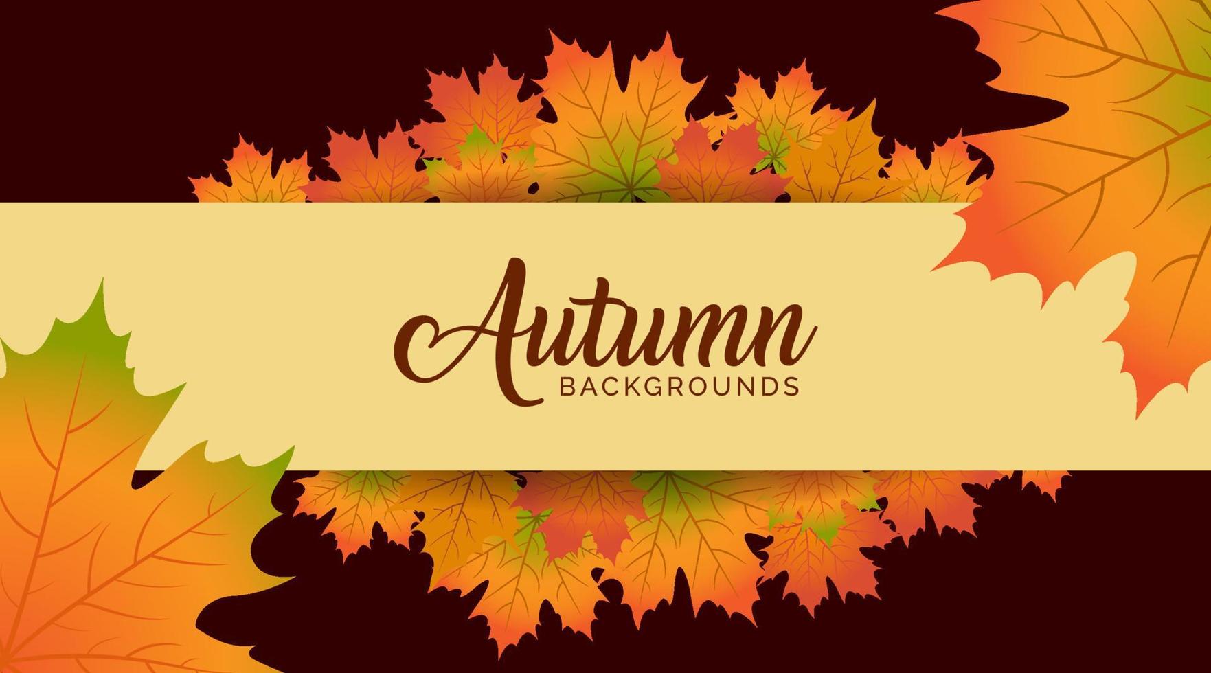 Fondo de otoño, fondo de hojas de otoño, fondos de banner de otoño vector