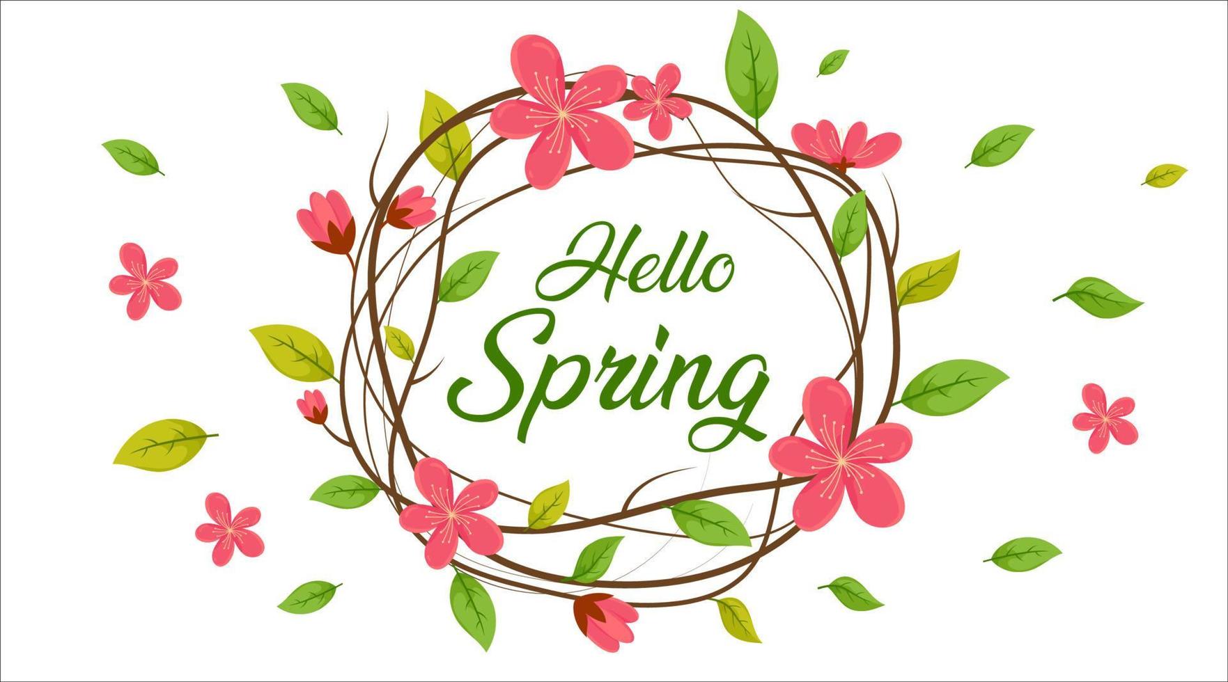 Fondo de temporada de primavera, hola primavera, fondo de venta de primavera, fondo de banner de primavera vector