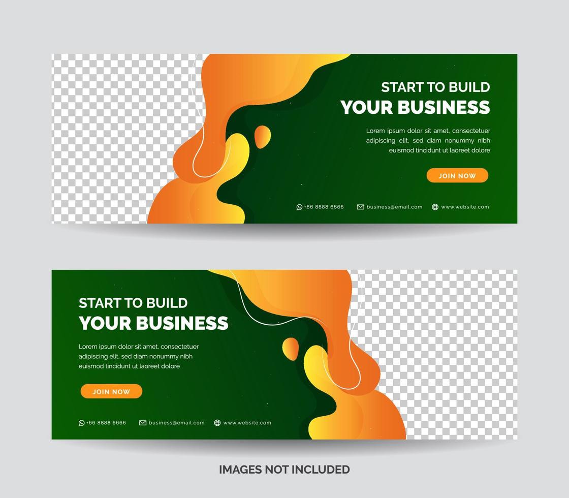 Business Banner Template, Web Banner Template, Corporation Banner Background vector