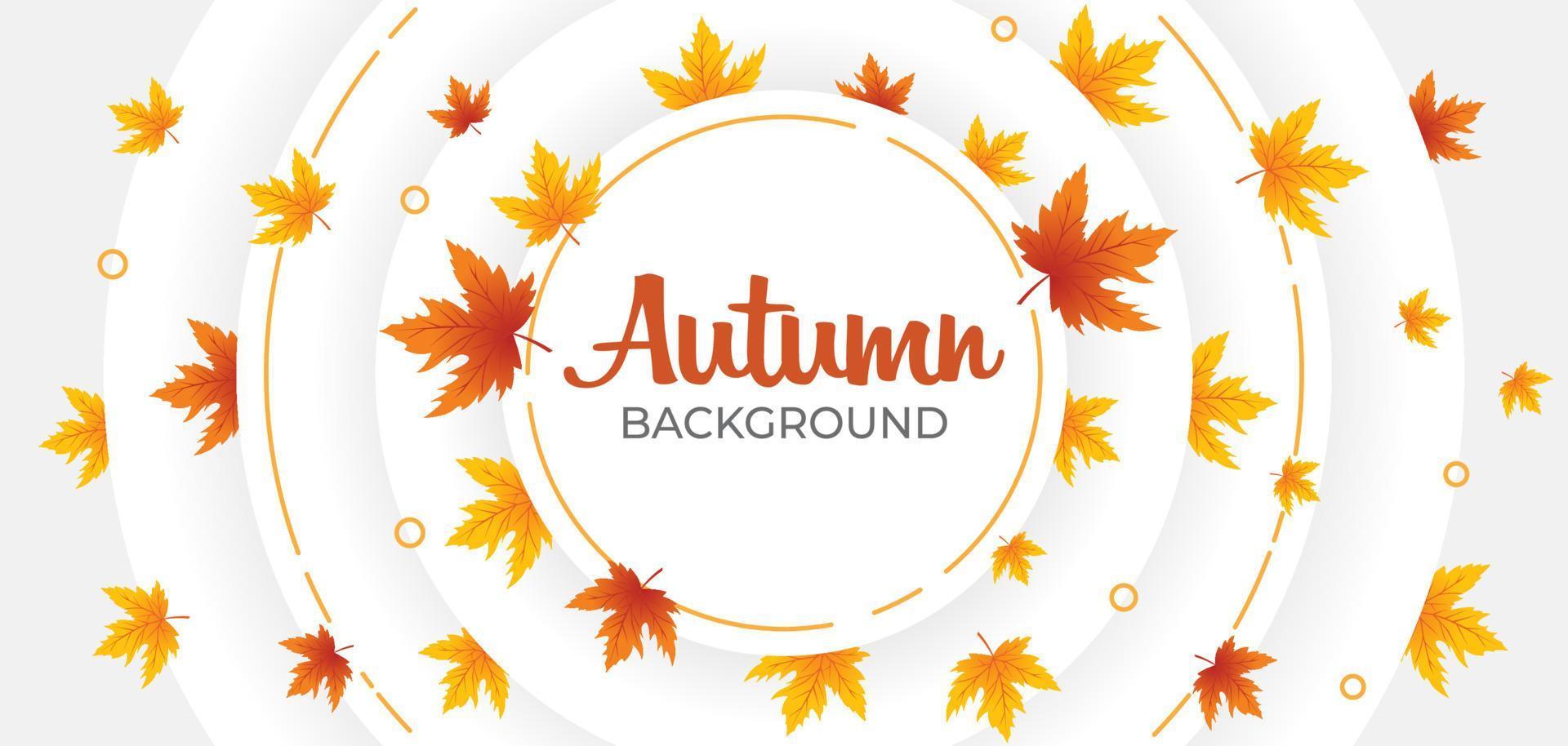banner de venta de otoño, fondo de temporada de otoño, fondo de venta de otoño vector