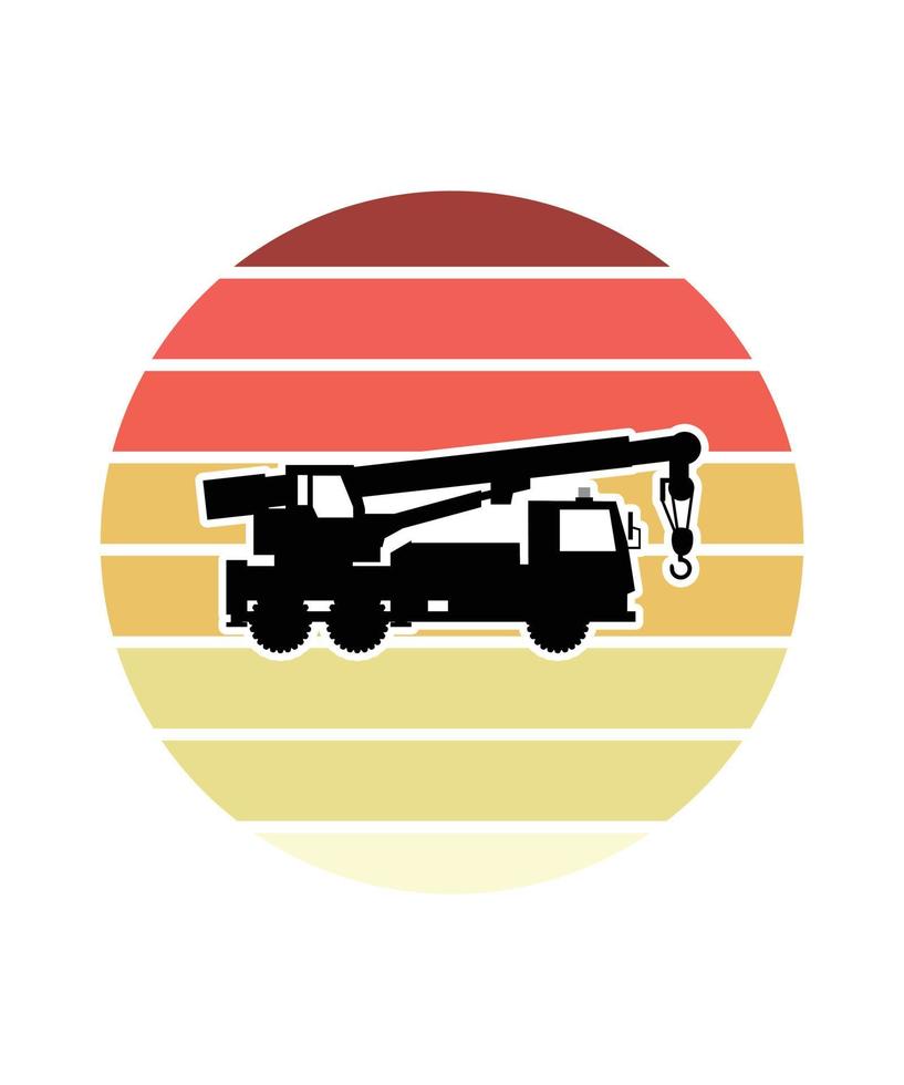 Transport Retro Sunset Design template vector