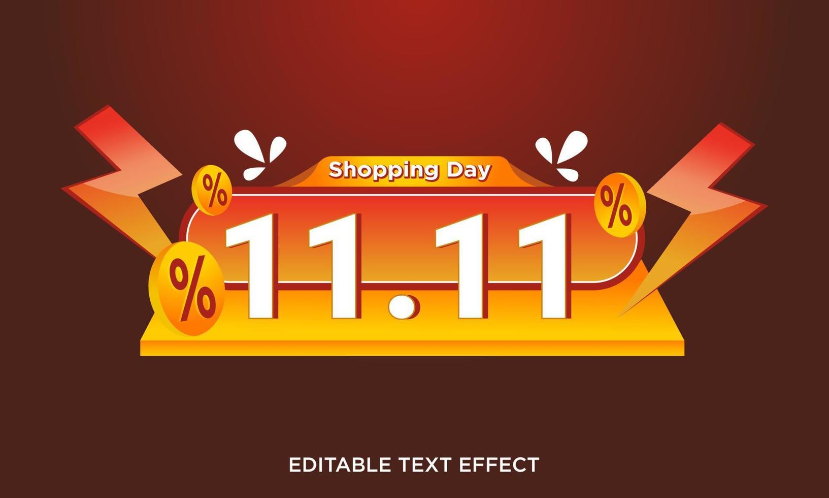 shopping day red banner design with discount vector