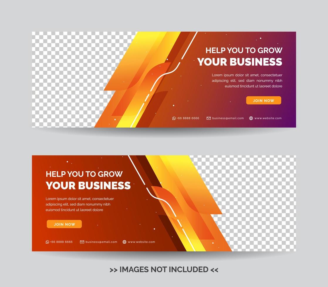 Business Banner Template, Web Banner Template, Corporation Banner Background vector