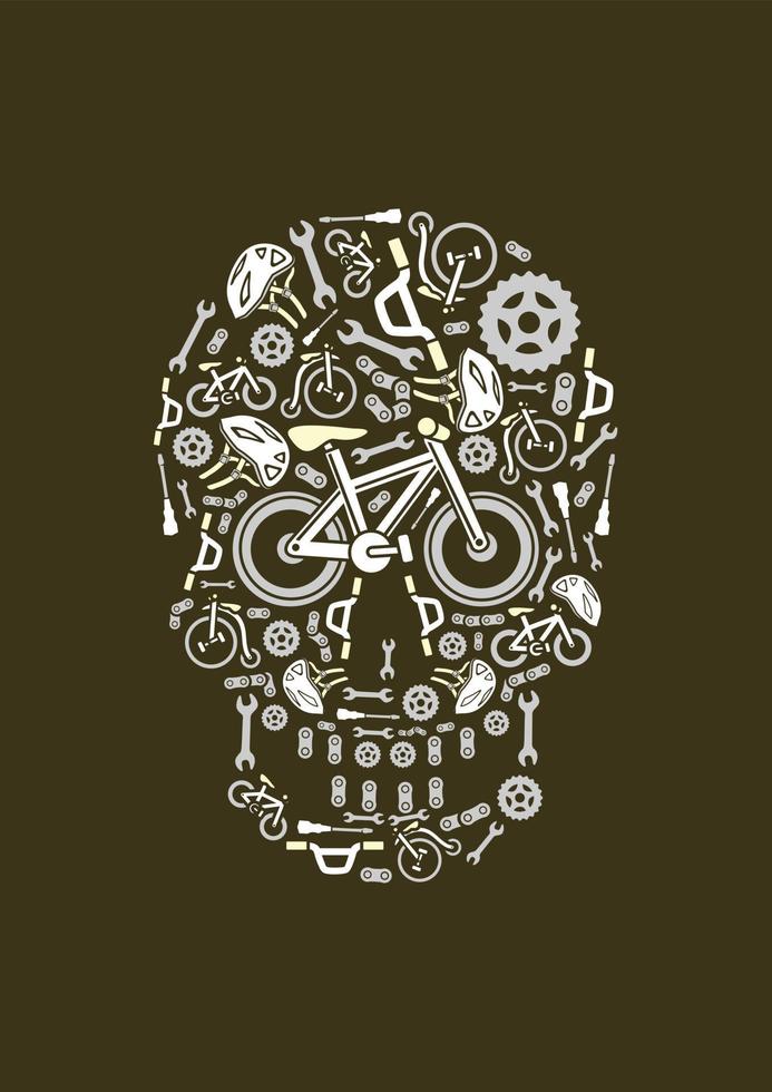 Skull Bike Shape 3590777 Vector Art at Vecteezy