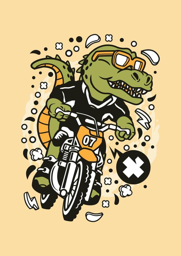 piloto de motocross trex vector