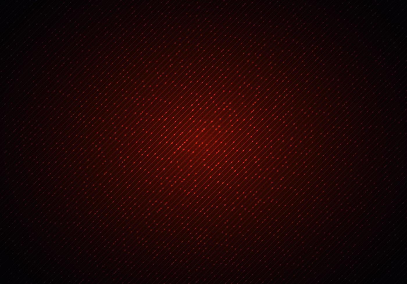 Abstract red shiny diagonal lines and dot particles with lighting on