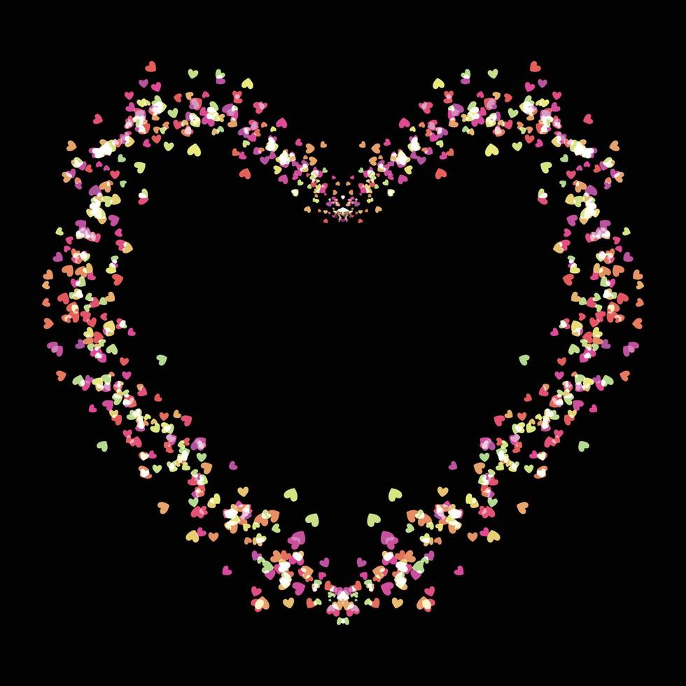 Heart love frame vector