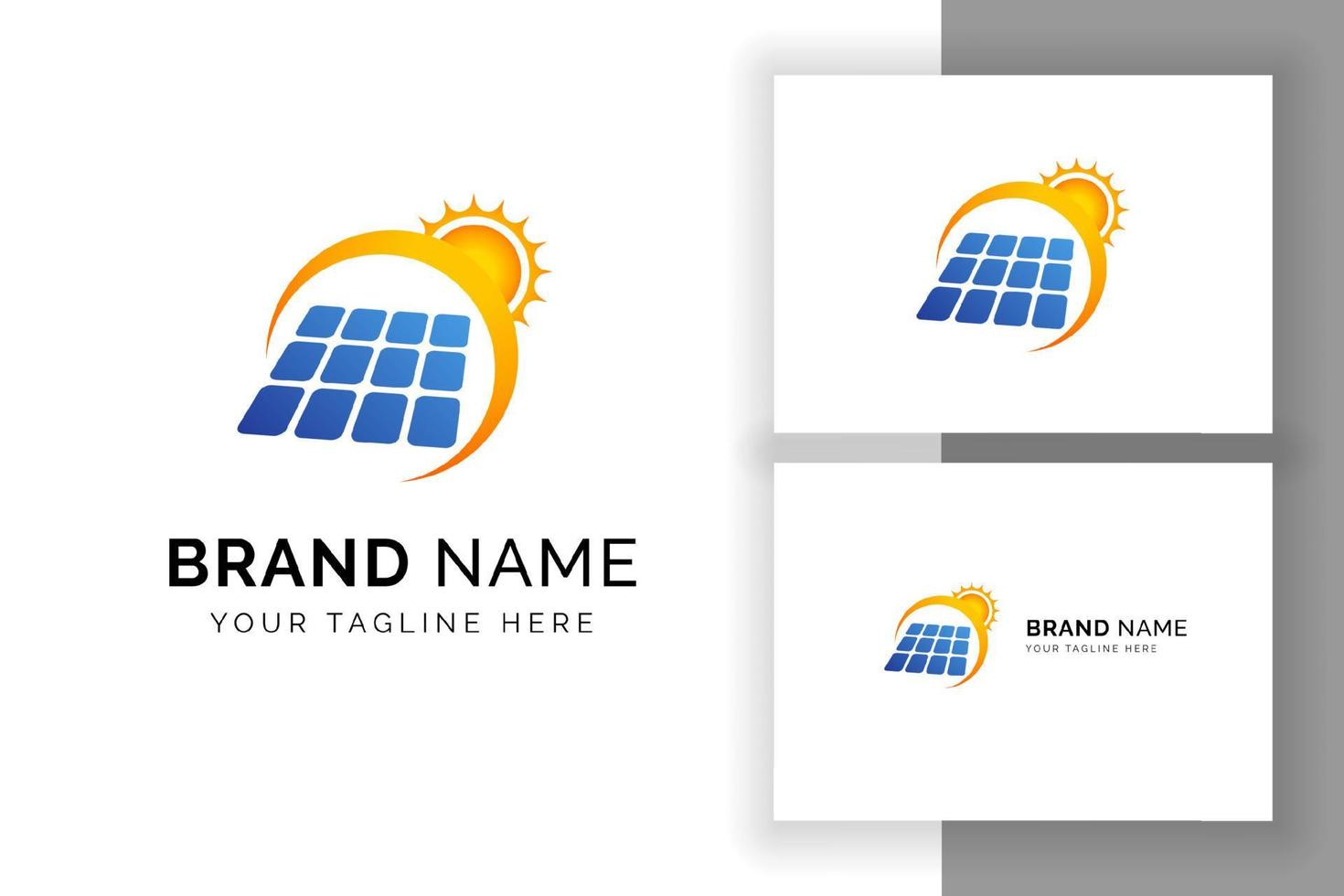 Sun solar energy logo design template. solar panel tech sign symbol vector