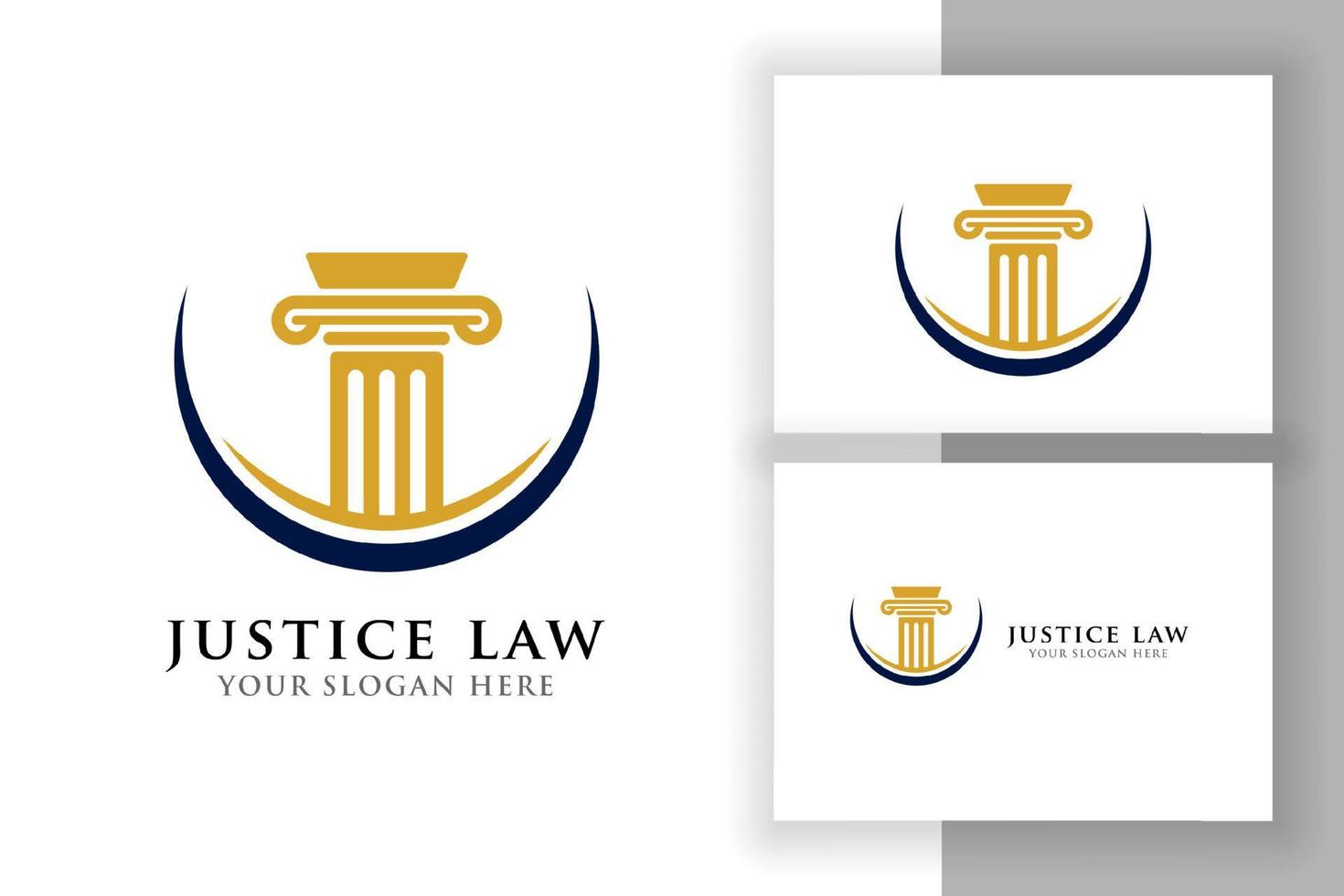 pillar logo design template. justice law and attorney logo design vector