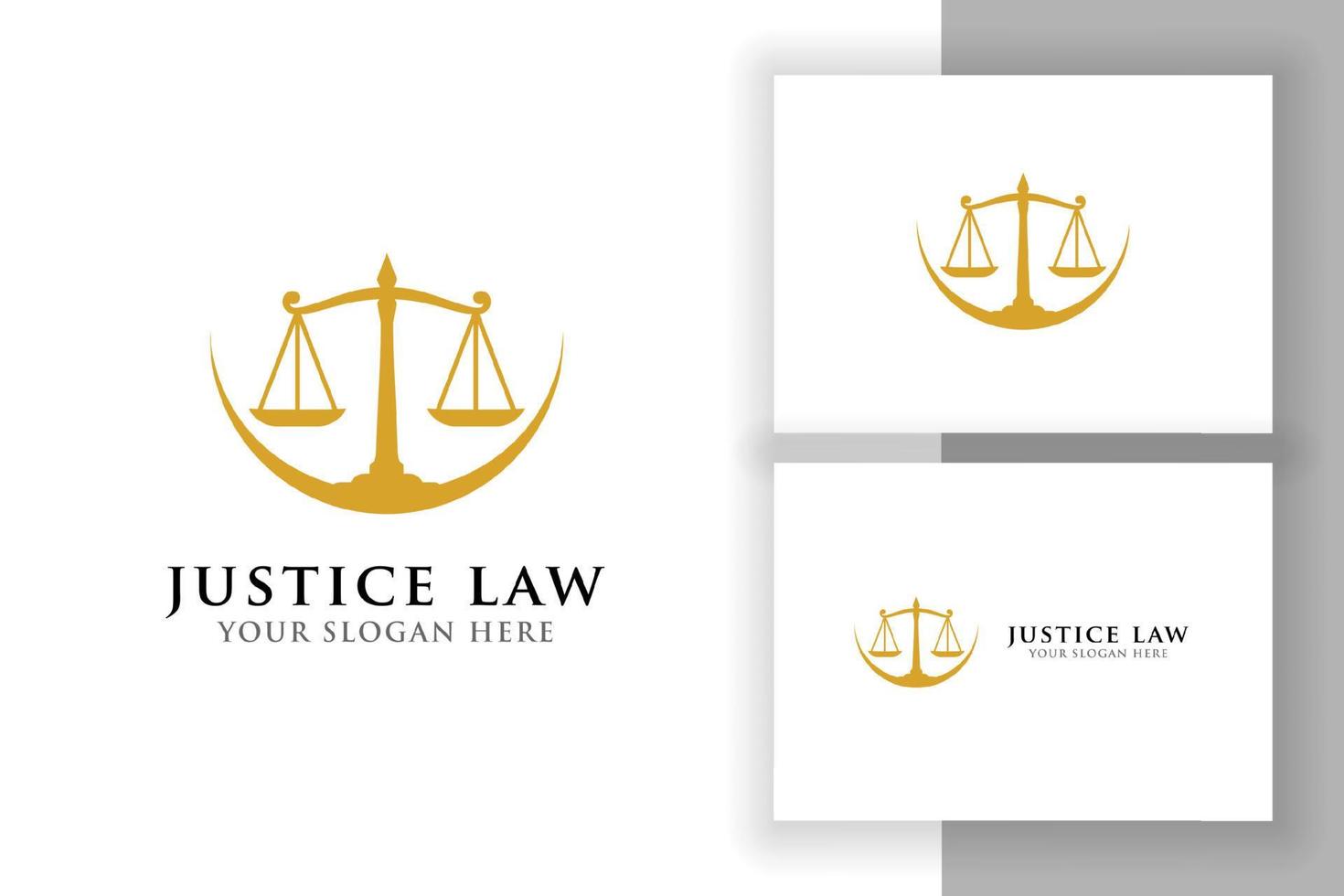 escalas de ilustración vectorial. diseño de vector de logo de abogado. diseño de logotipo de ley de justicia