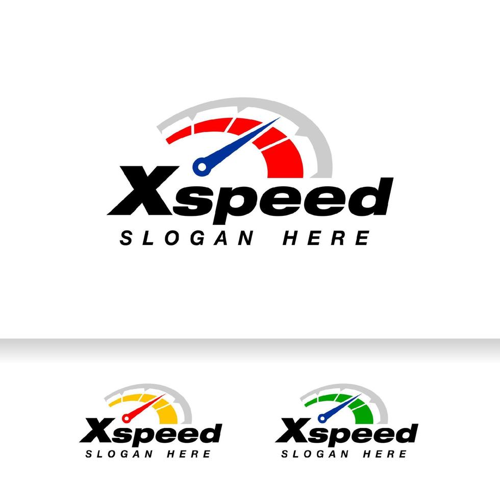 speed vector logo design. speedometer icon symbol design template