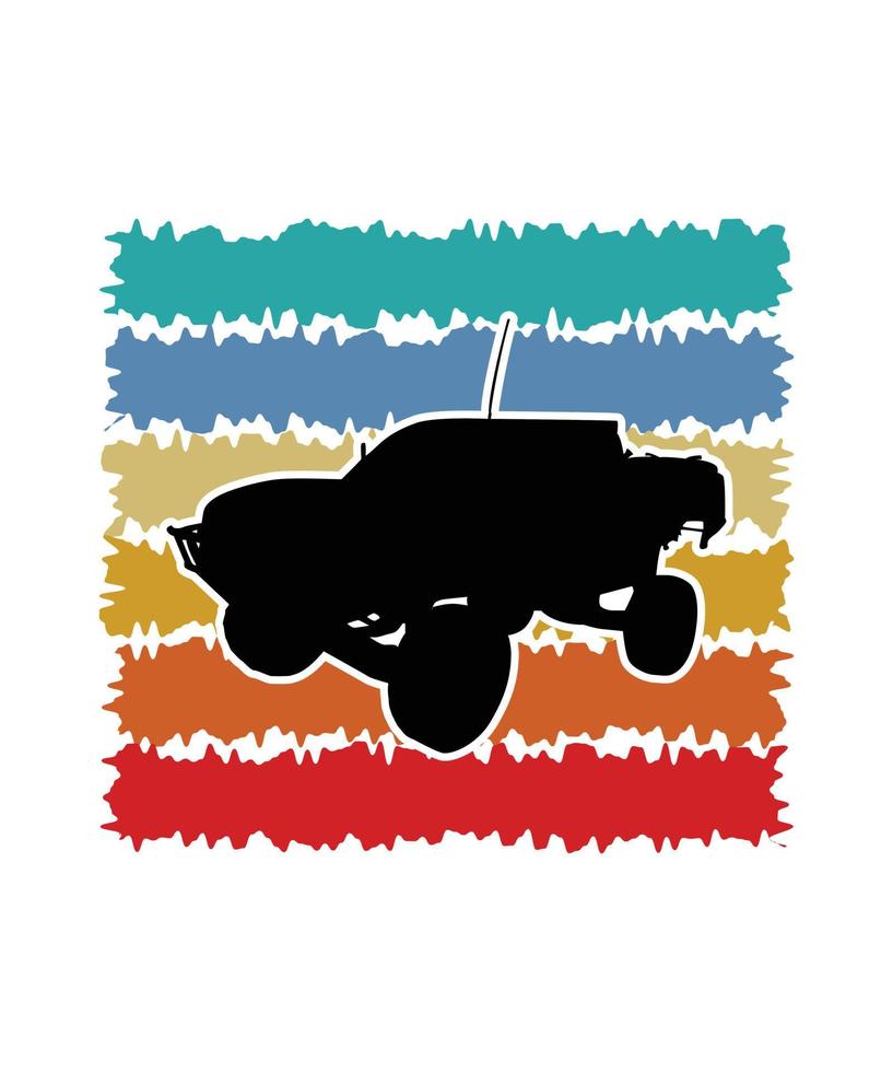 Car Retro Sunset Design template vector
