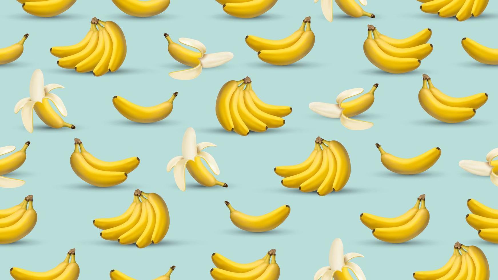 Banana background, 3d realistic style vector illustration, banana design graphic