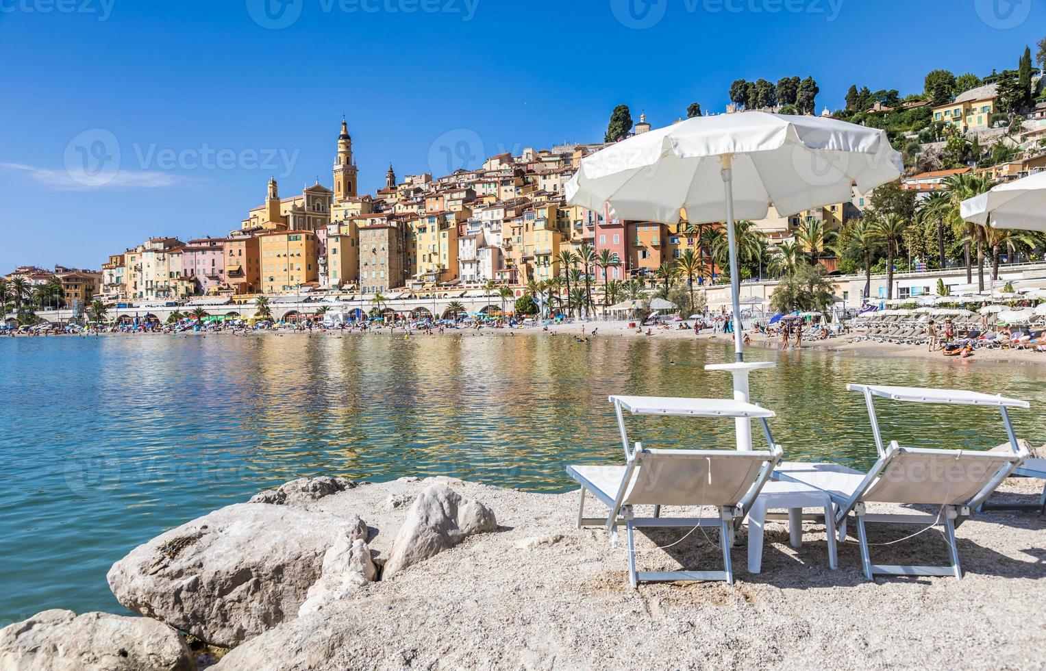 Menton on the French Riviera, named the Coast Azur, located in the South of France photo