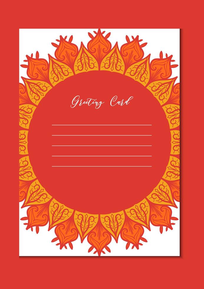 Mandala vintage template card vector