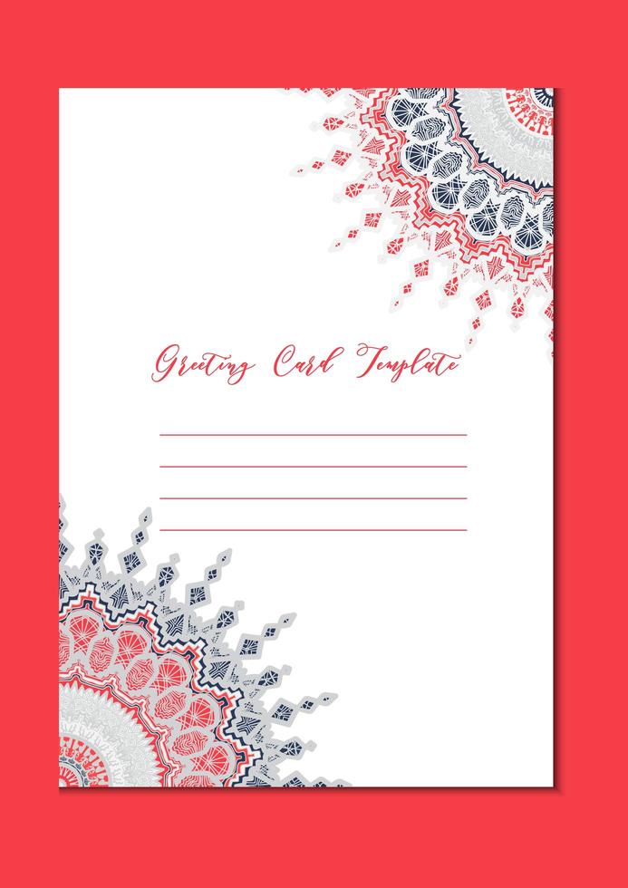 Mandala vintage template card vector