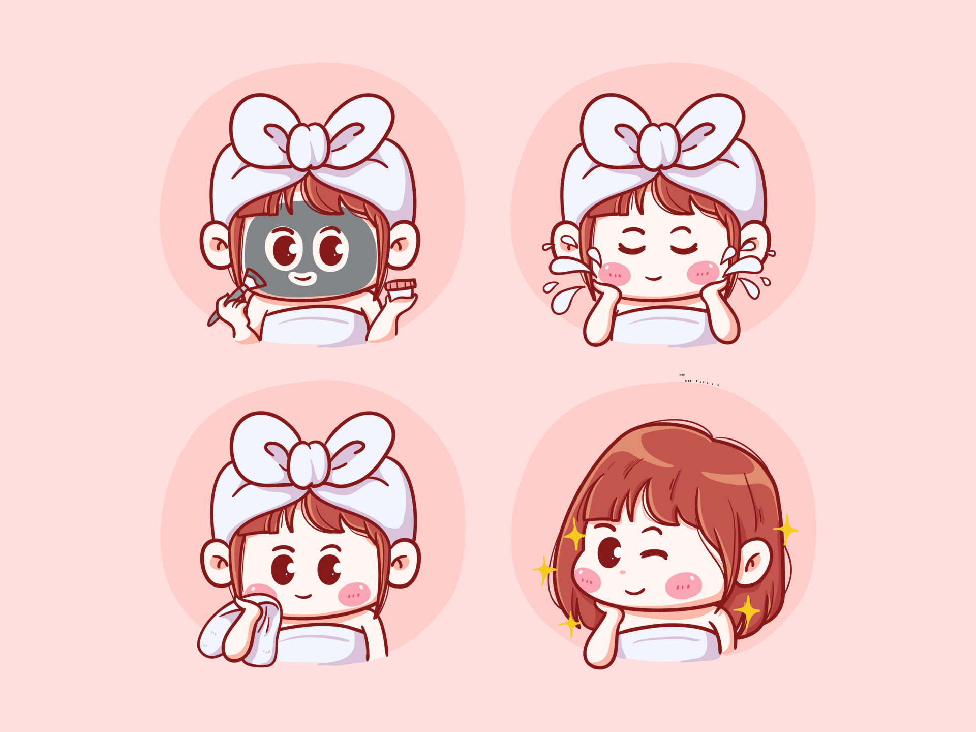 Cute and kawaii Girl Doing Skincare Routine, Apply Face Mask, Wash and Cleanse Face, Glowing Skin, manga chibi Illustration 3591492 Vector Art at Vecteezy Cute and kawaii Girl Doing Skincare Routine, Apply Face Mask, Wash and Cleanse Face, Glowing Skin, manga chibi Illustration 3591492 Vector Art at Vecteezy