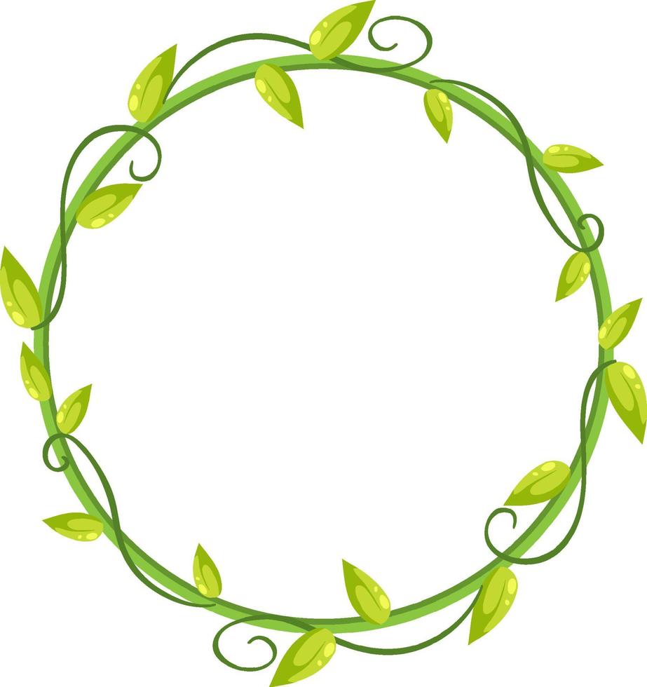 Simple plants and leaves frame banner vector