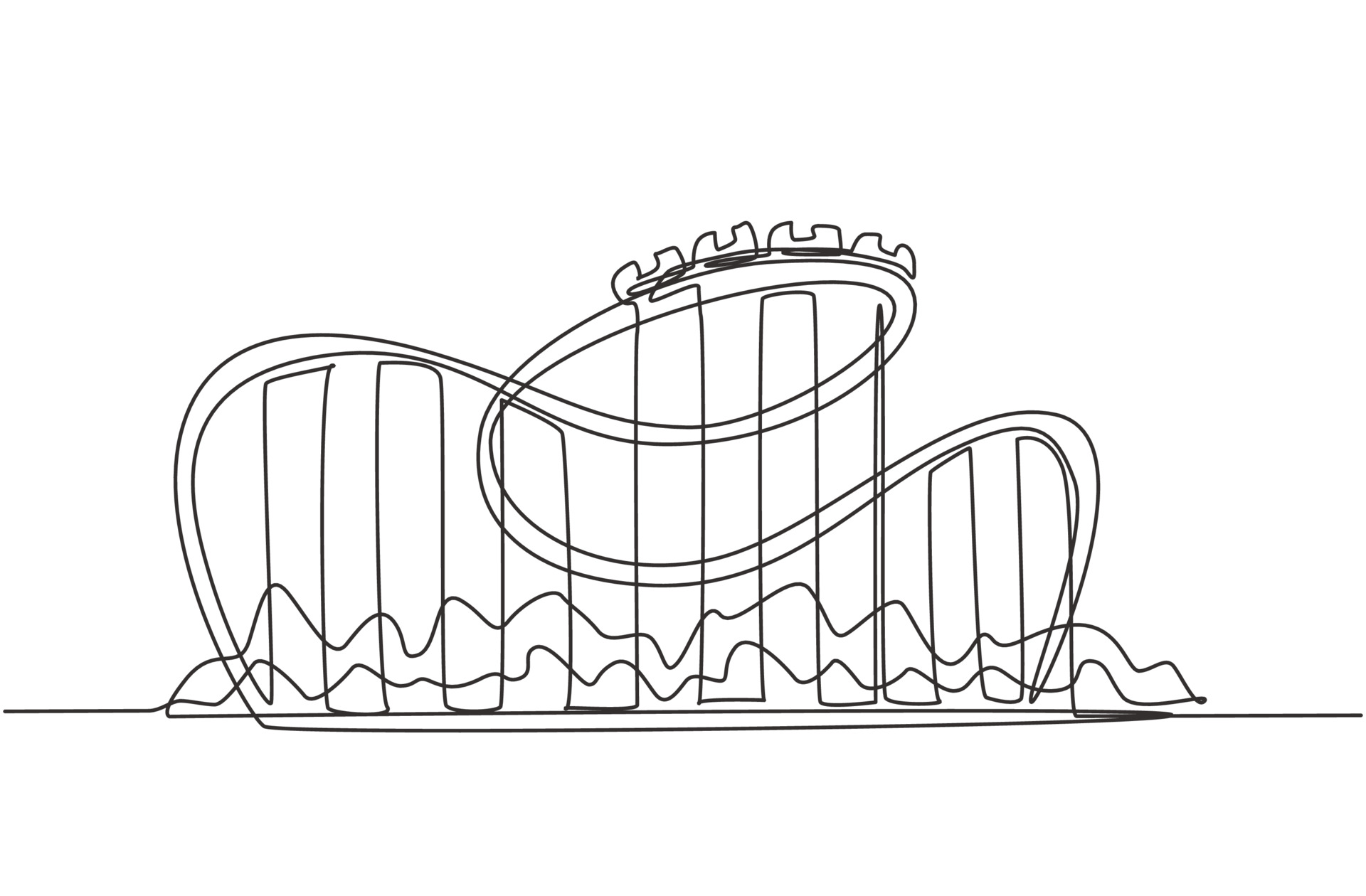 Parques Para Colorear Imagui Roller Coaster Drawing R - vrogue.co