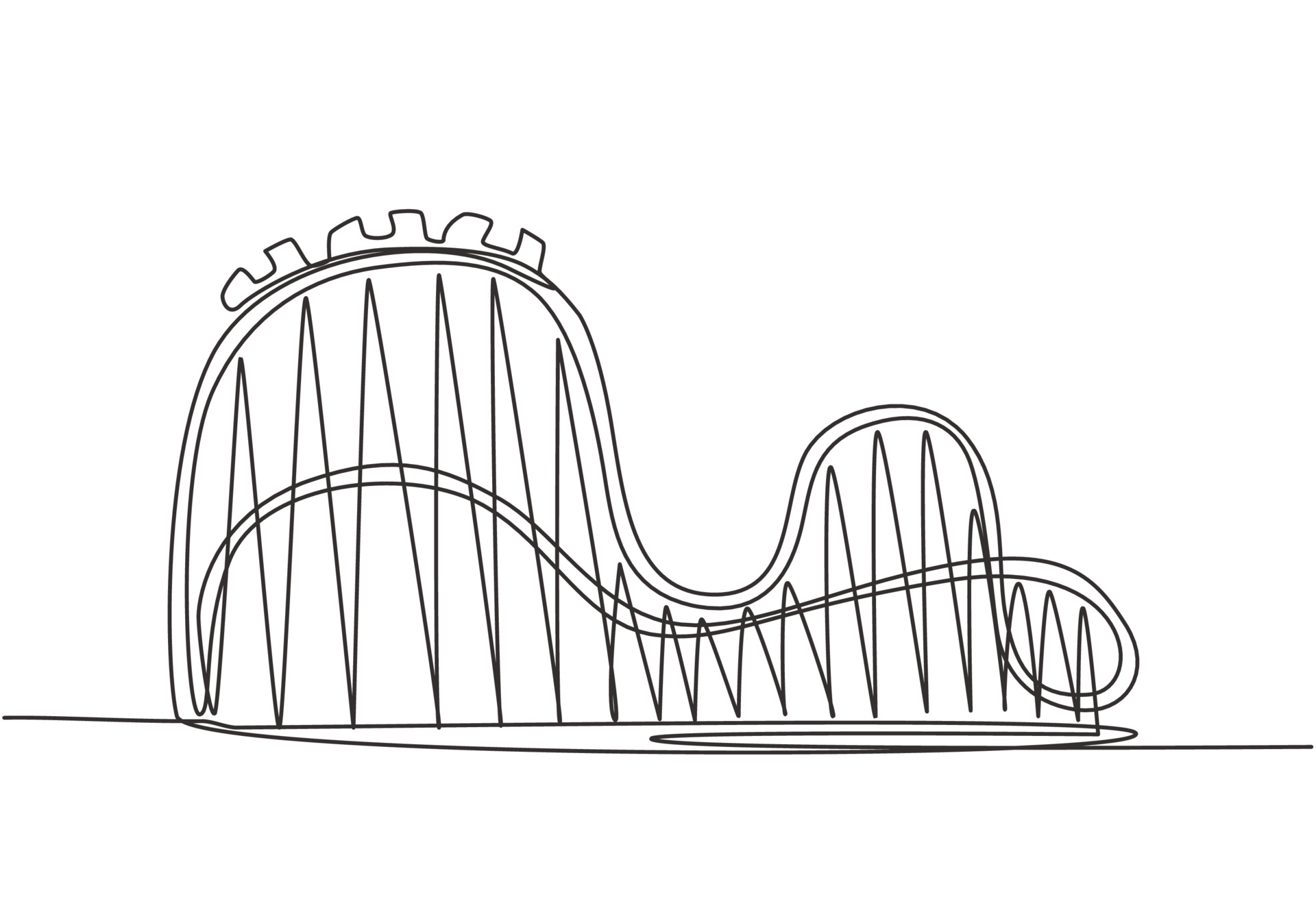 Top more than 117 roller coaster drawing super hot - seven.edu.vn