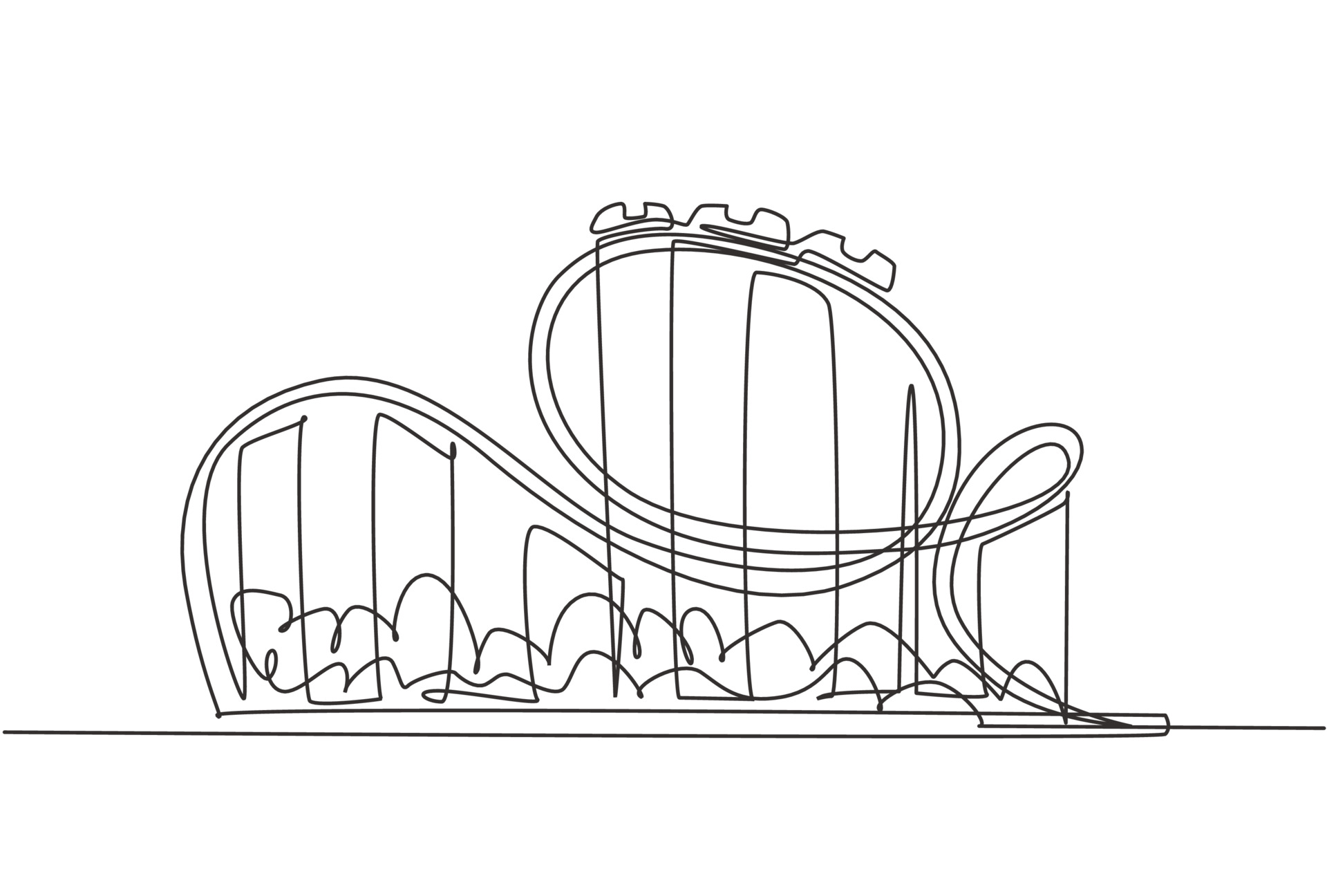 Amusement park landscape graphic black white sketch illustration vector  Stock Vector Image  Art  Alamy