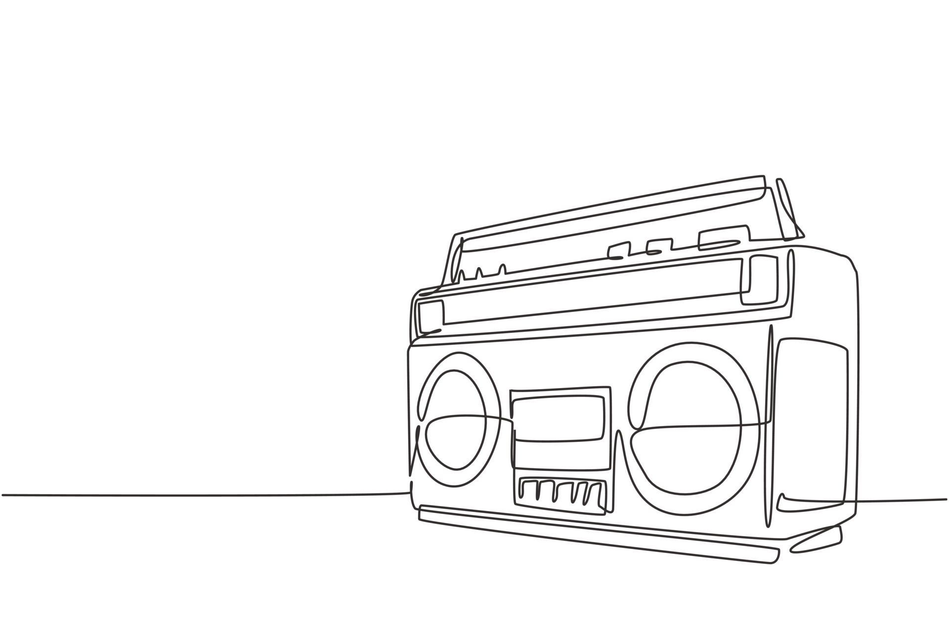 How to Draw a Radio Step by Step