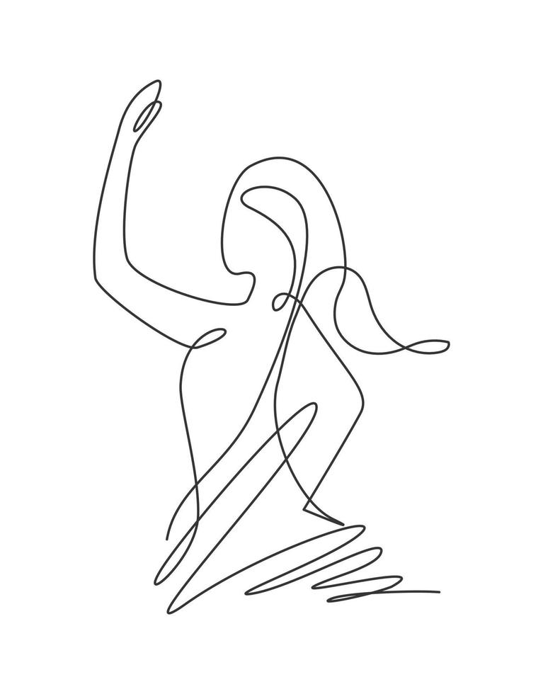 One single line drawing of minimalist beauty abstract body woman face portrait vector illustration. Print for fashion, t-shirt, logo, salon logo concept. Modern continuous line draw graphic design