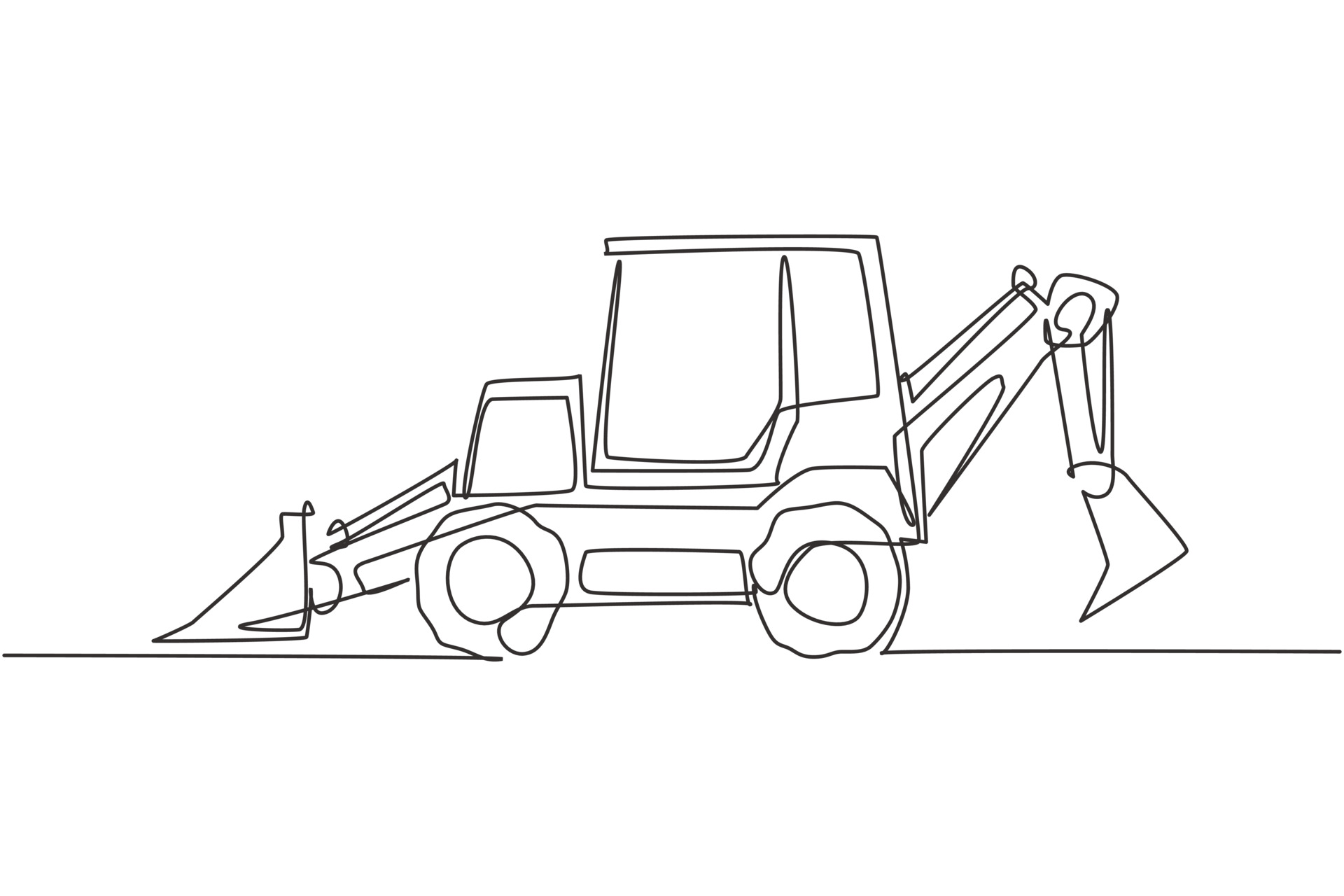 backhoe Vehicle sketch drawing illustration for building industry Clip art  isolated on white Professional contractors and engineers Stock Photo   Alamy