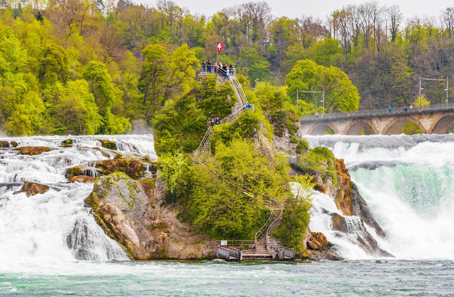 Rhine Falls Europes largest waterfall in Neuhausen am Rheinfall Switzerland. photo