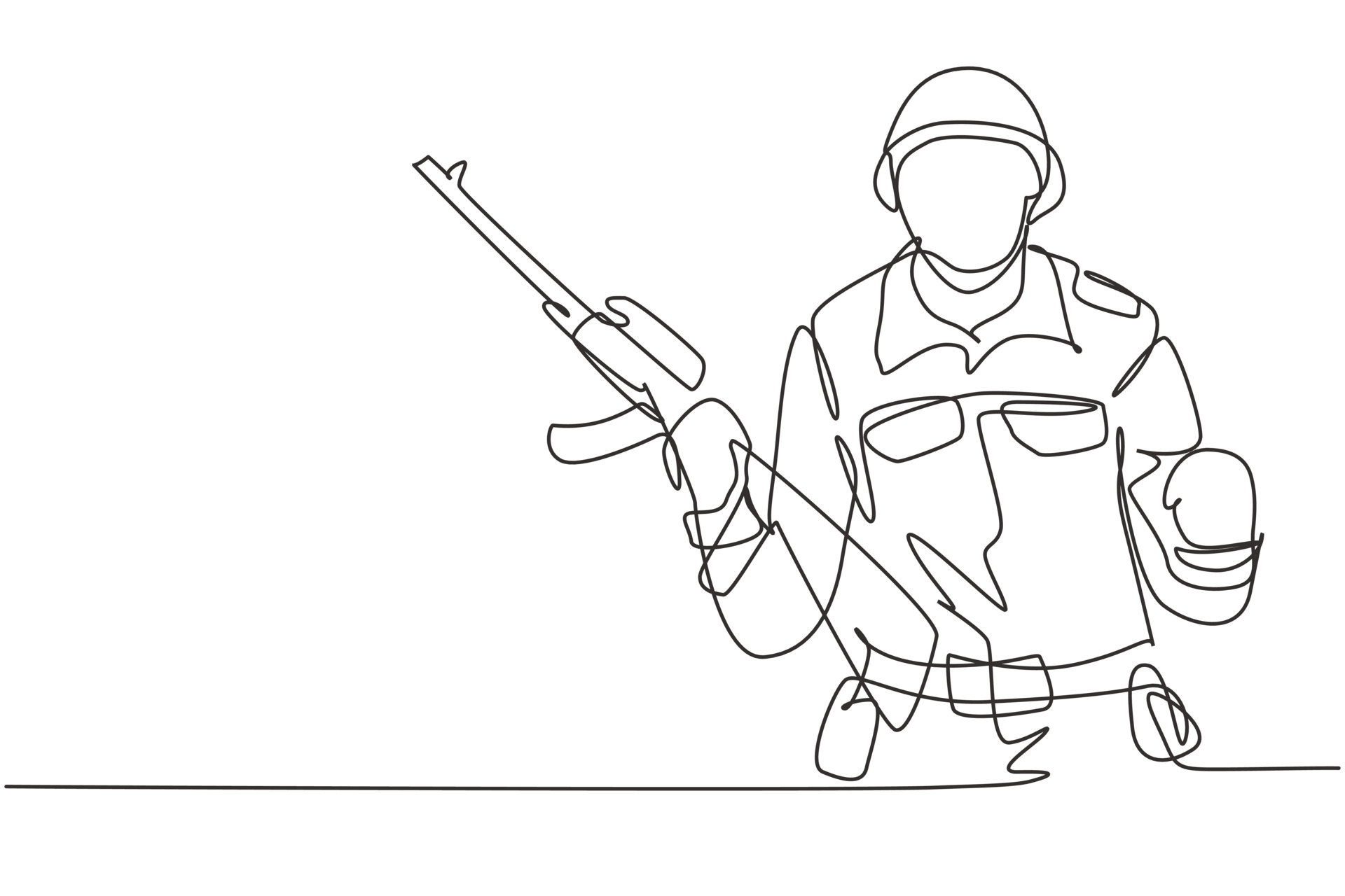 Soldier Drawing  How To Draw A Soldier Step By Step