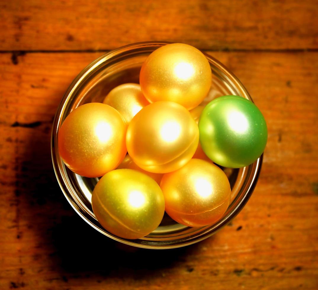 Colorful shinning beads in the jar photo