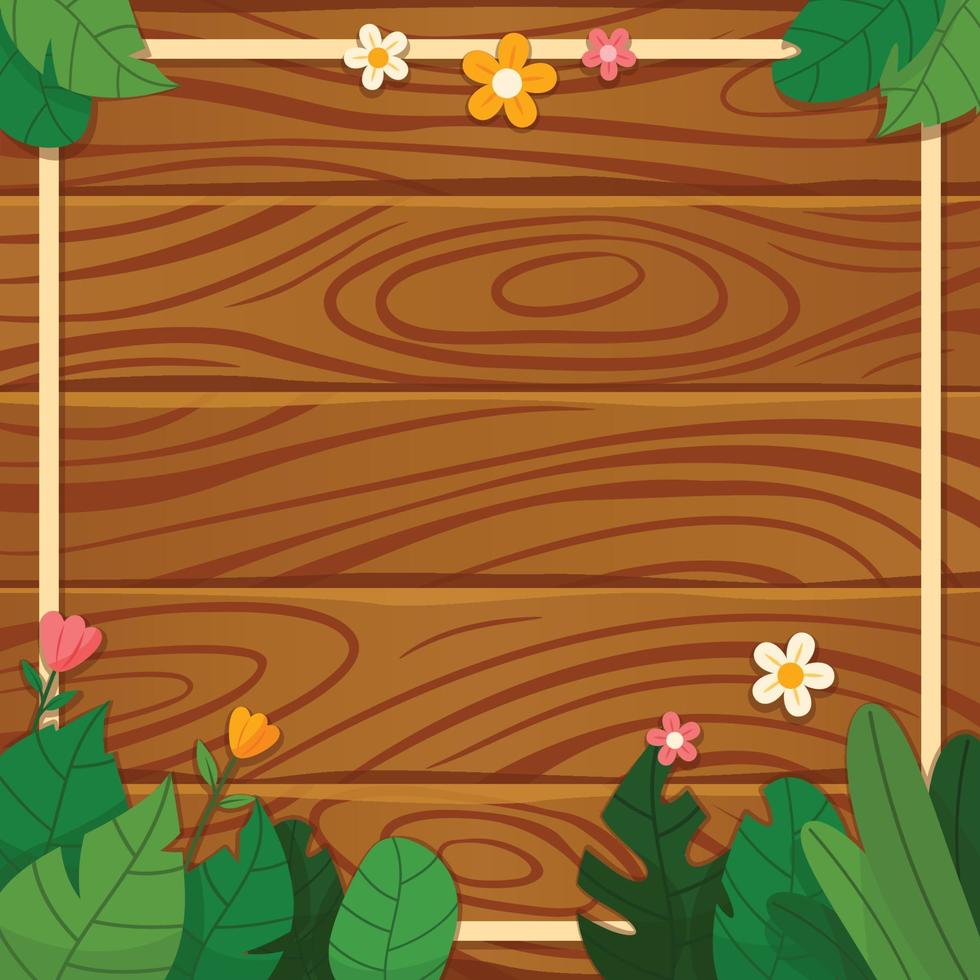 Wood and Foliage Background vector