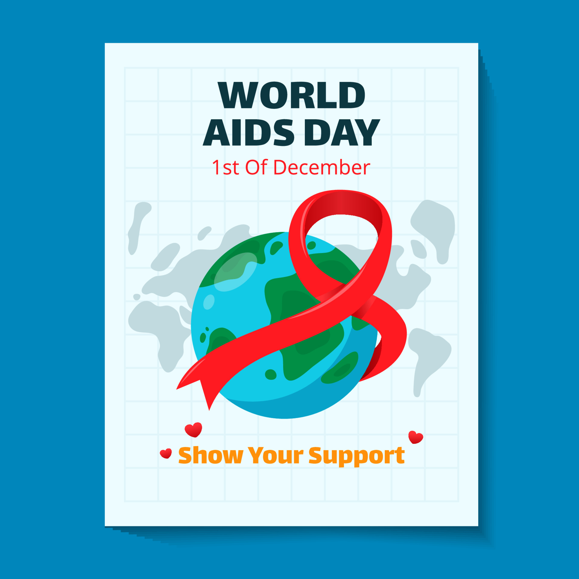 Awareness Of Hiv Aids Disease Campaign Poster 3595467 Vector Art At Vecteezy