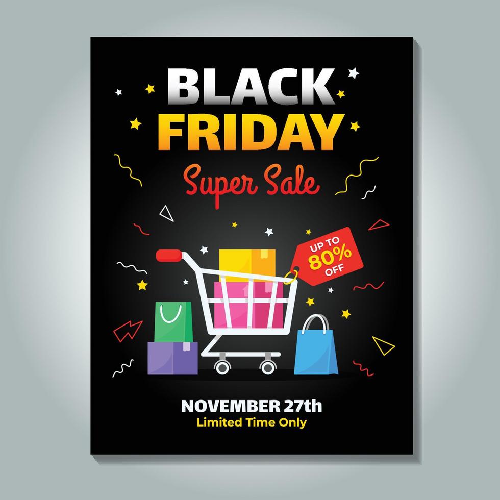 Black Friday Sale Event Poster vector