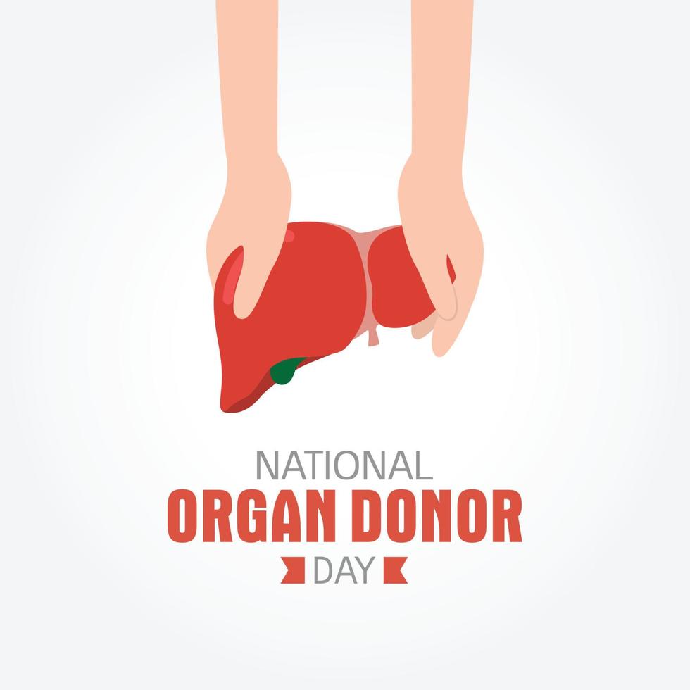 National organ donor day banner vector illustration