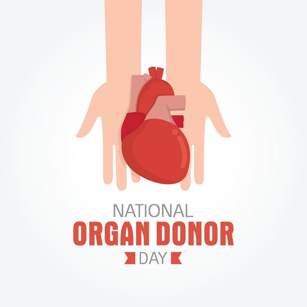 National organ donor day banner vector illustration