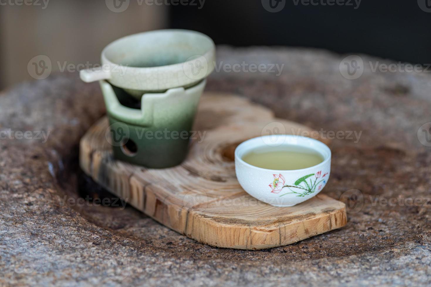 proceso de elaboración y aparato de té chino de kung fu foto