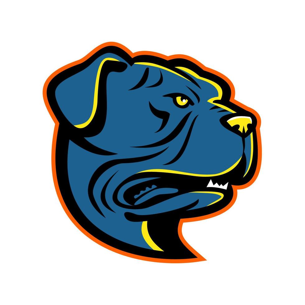 mascota de cabeza de bulldog leavitt vector