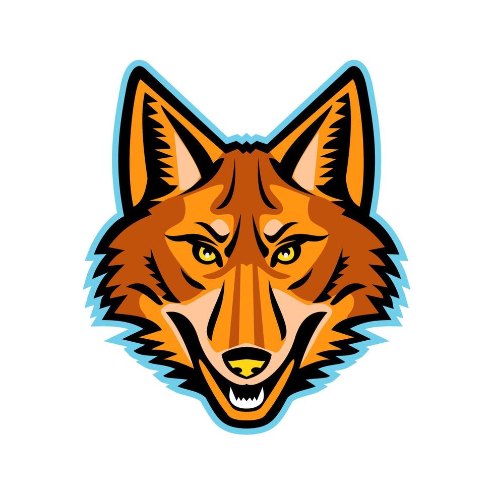 coyote head mascot vector