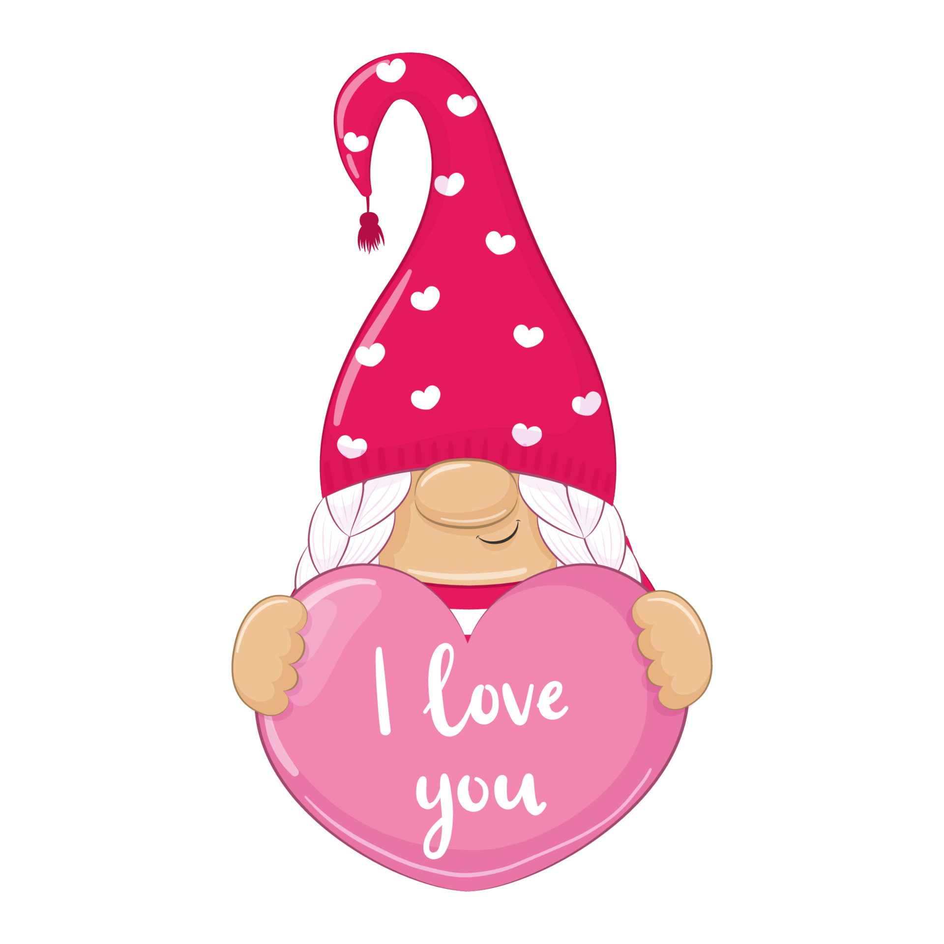 Cute gnome. Happy Valentine's day clipart. 3596681 Vector Art at Vecteezy