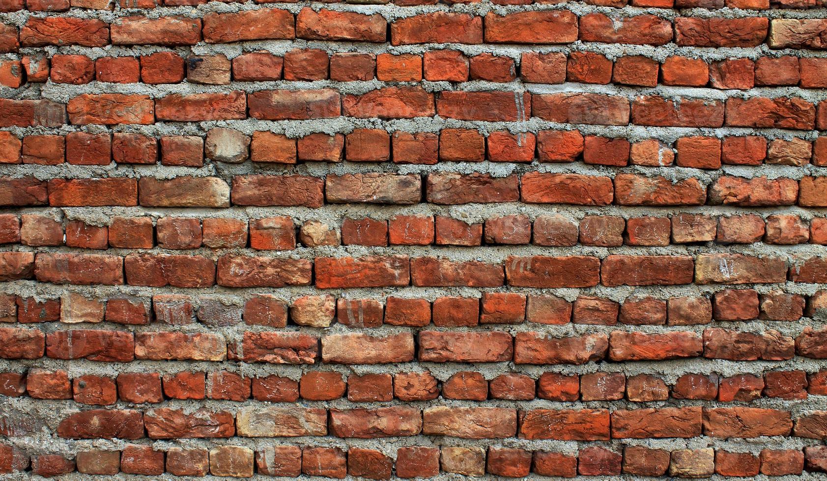 Red Brick Wall Closeup Background photo