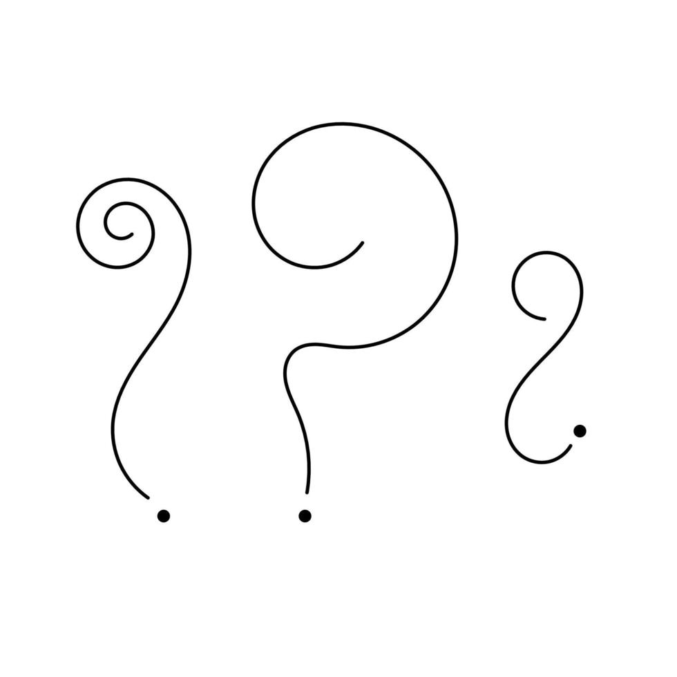 Set of simple question mark clipart. vector