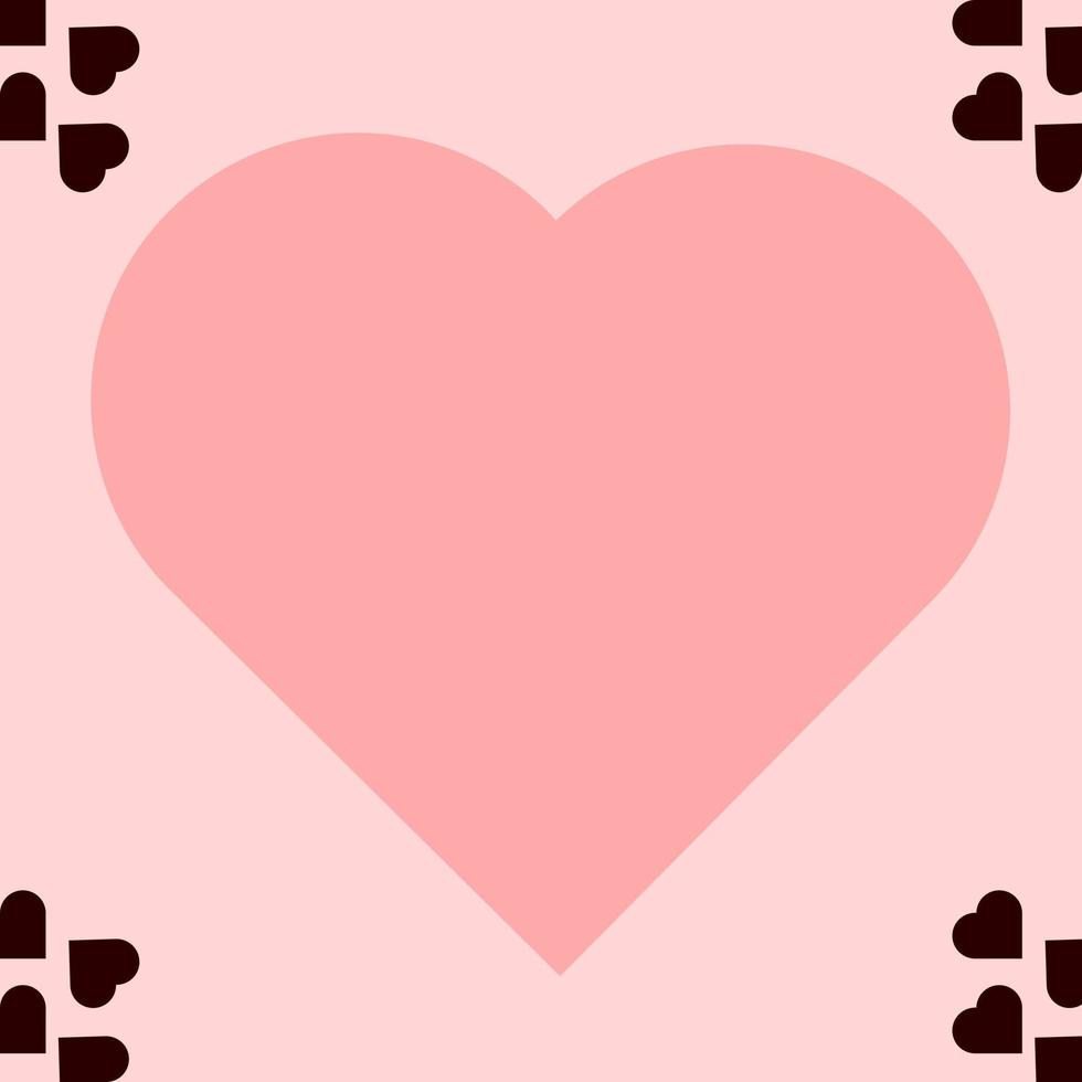 Pink colored heart background. vector